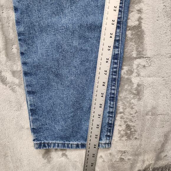 Vintage 90s LEE Riders Jeans Womens 18WL LONG Blue High Rise Tapered Leg Mom - Picture 9 of 11